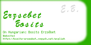 erzsebet bosits business card