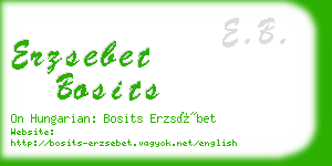 erzsebet bosits business card